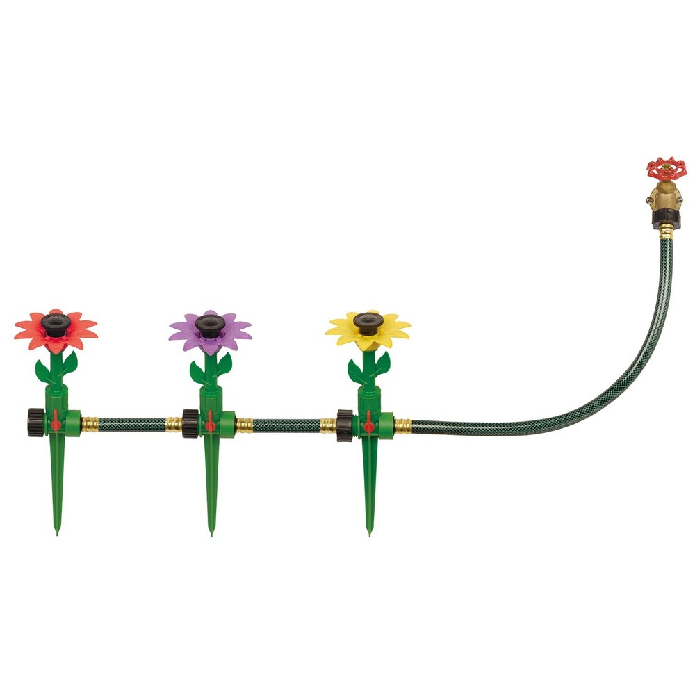 65194AMZ Daisy Adjustable Spike Kit Sprinkler Bundle, Green