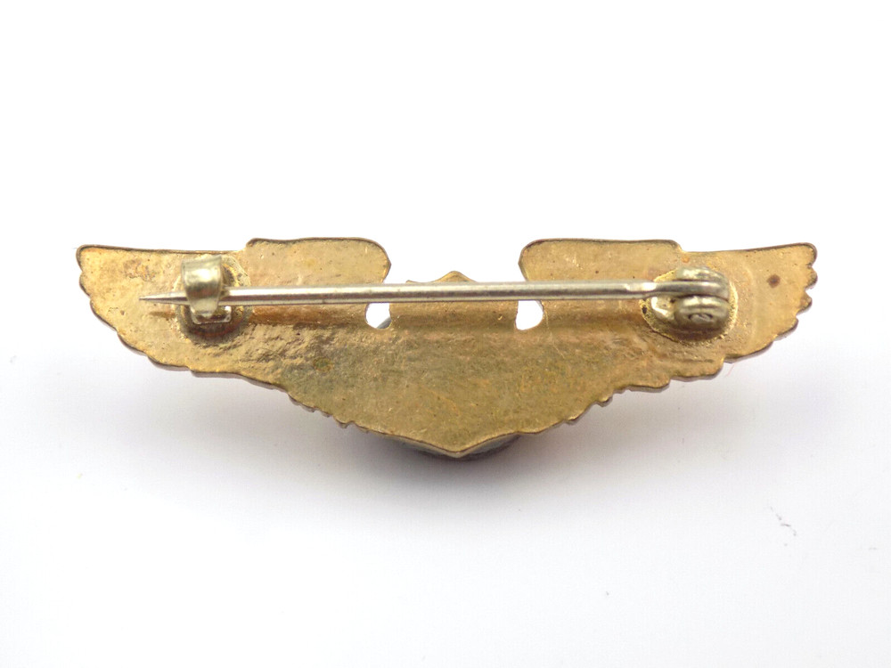 Original WWII US Army Air Force 1-1/2" Pilot Instructor Cap Wings