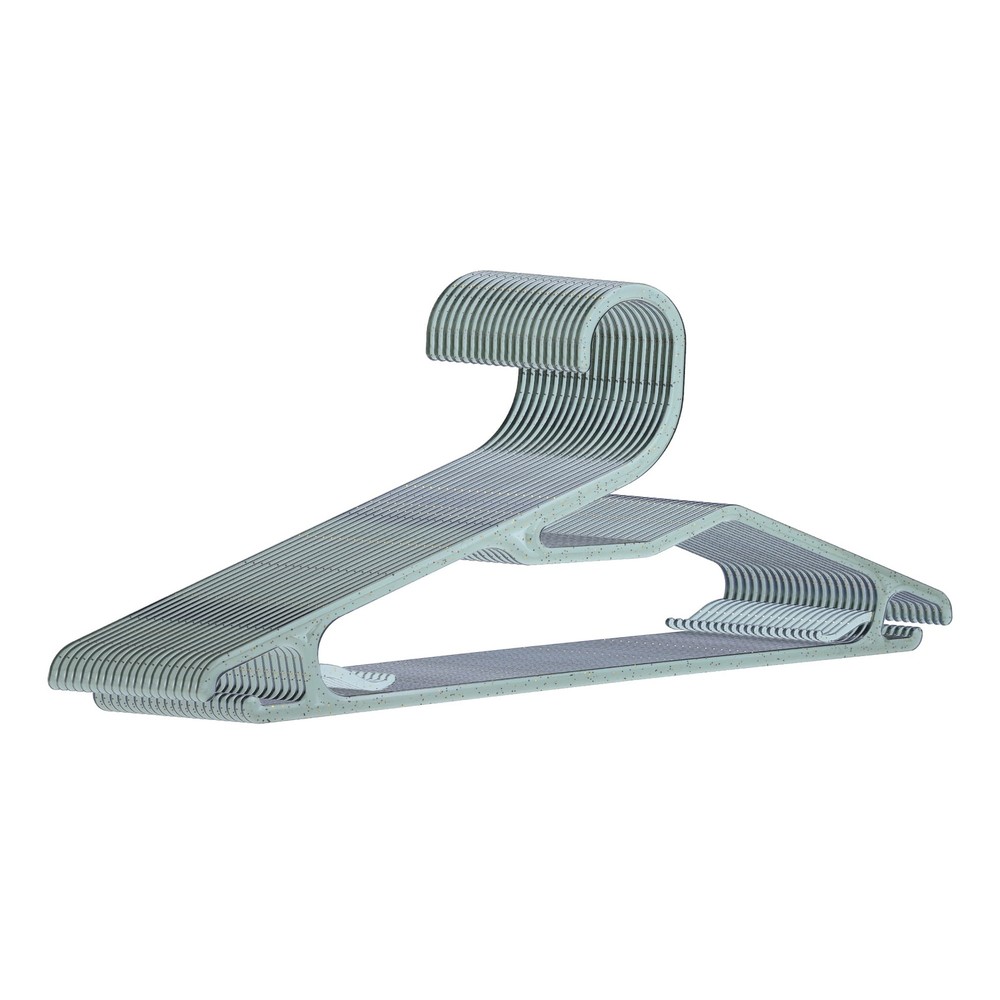 Plastic Durable Space Saving Clothes Hangers 20 Packs Green