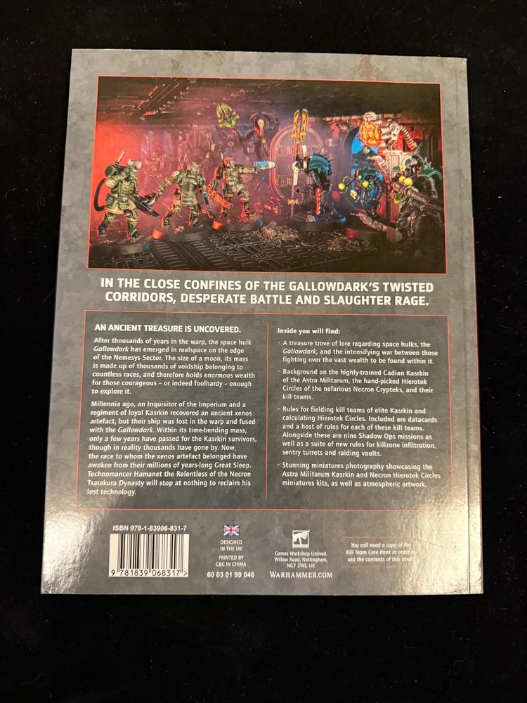 Games Workshop Warhammer 40K Kill Team Shadowvaults Lot A Rulebook