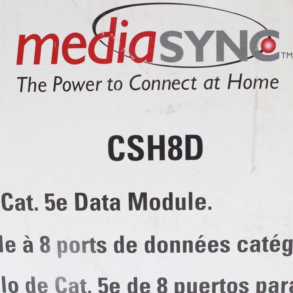Cooper Media Sync CSH8D 8-Port Cat 5E Computer Network Data Module