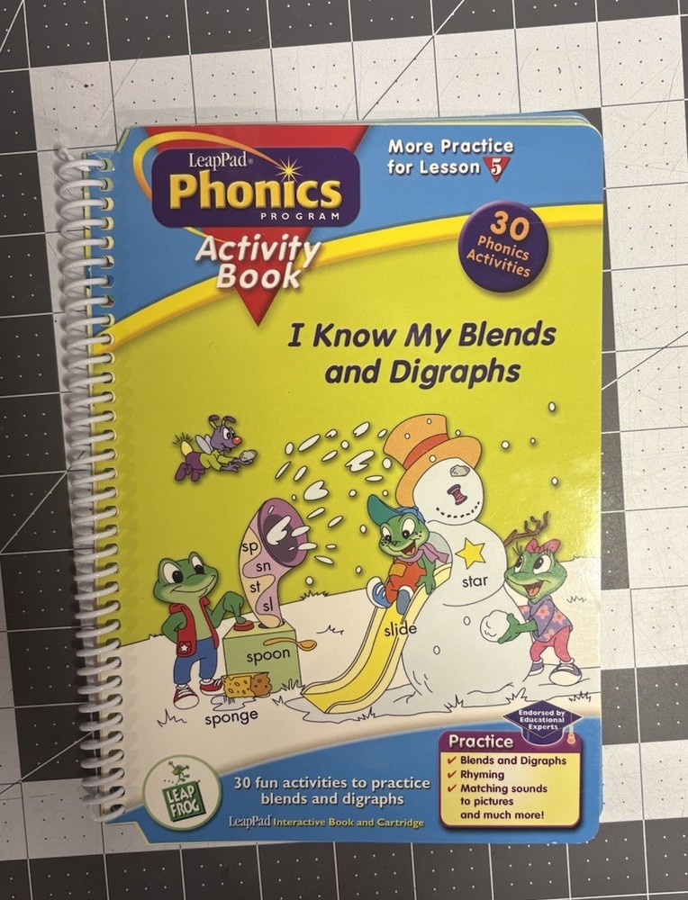 LeapPad Phonics Program Book & Cartridge I Know My Blends & Digraphs Lesson 5