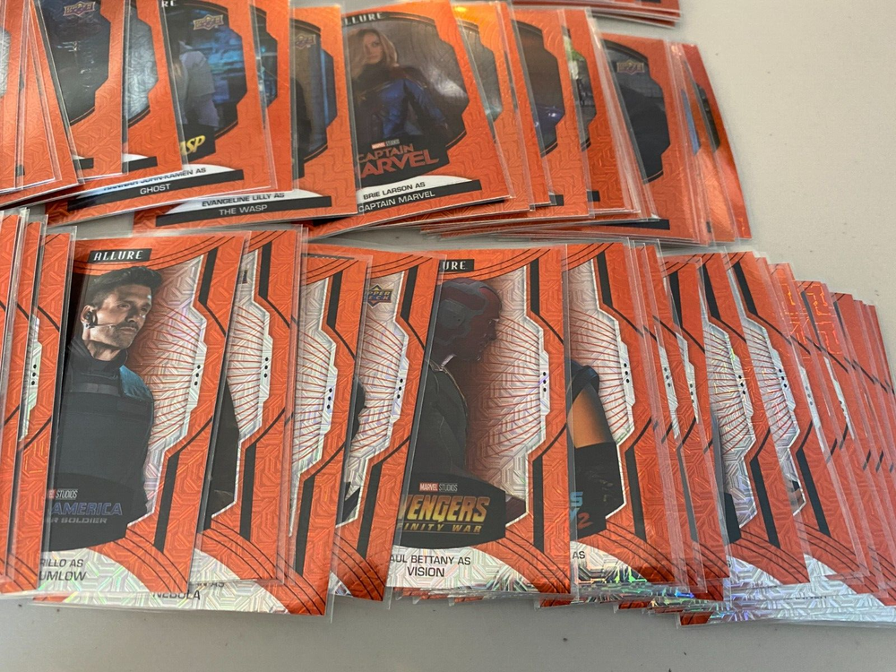 2022 Upper Deck Marvel Allure Sunrise Parallel Complete Set Base SP Cards 1-150