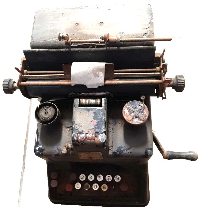 Vintage Dalton Listing & Adding Machine adds character to space