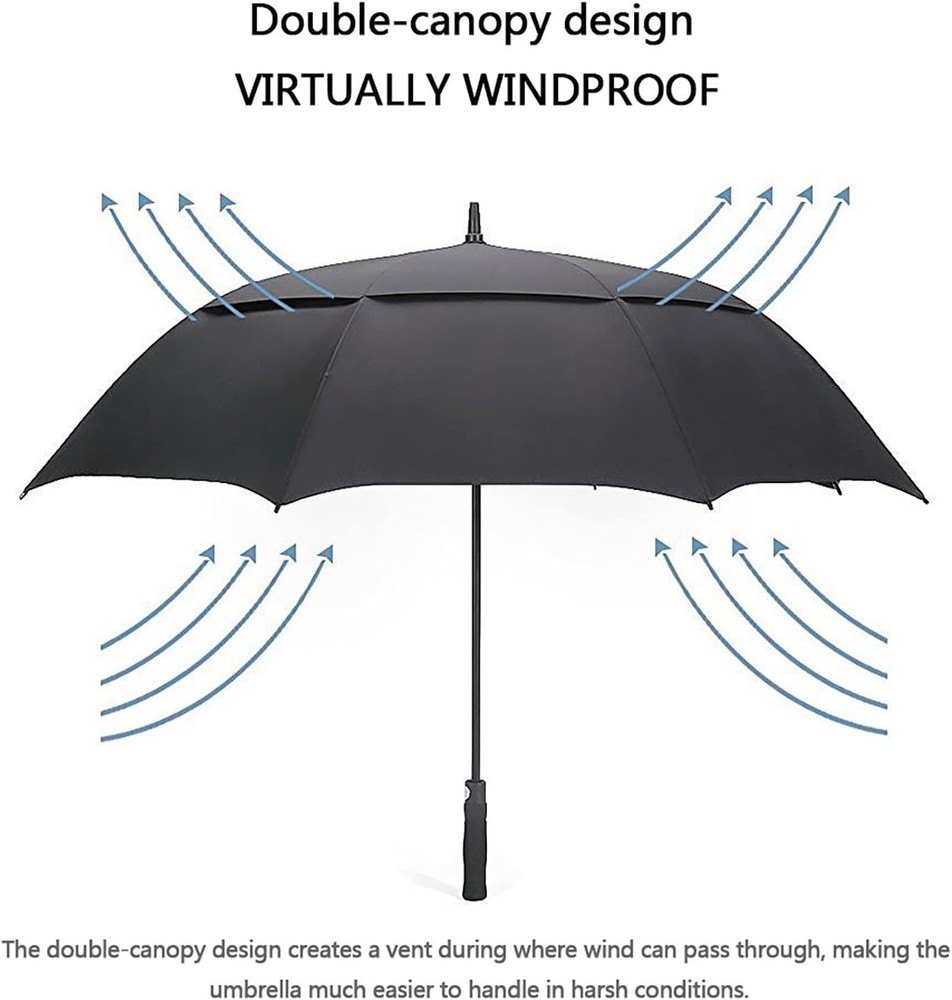 Modern Golf Umbrella - Lightweight Pongee Fabric, Polyester