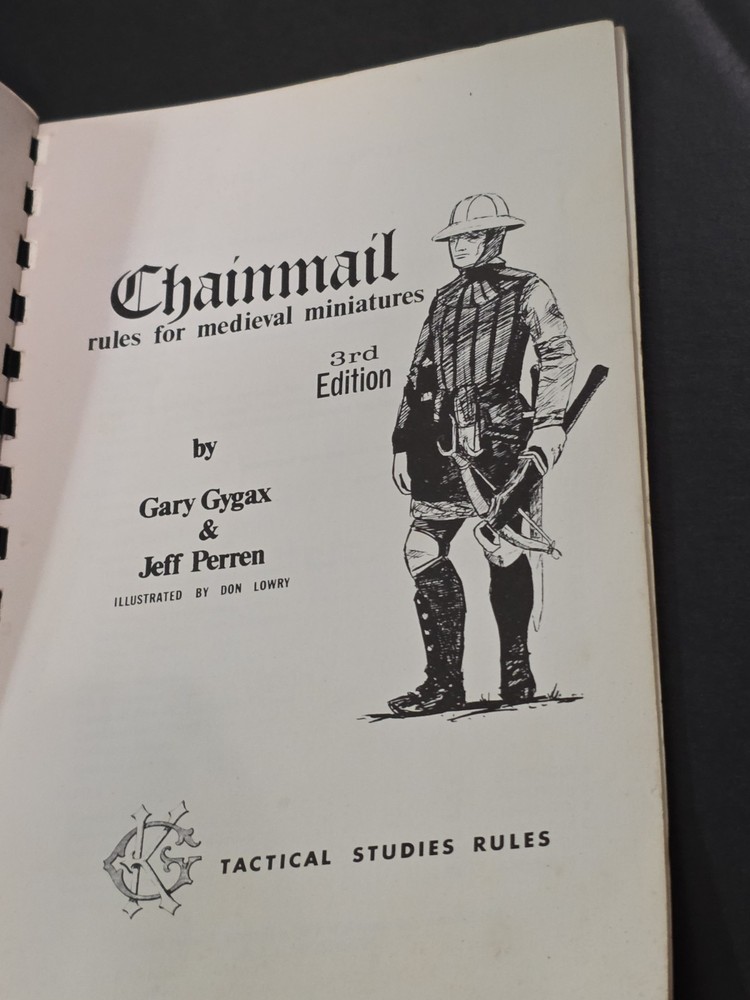 TSR Dungeons & Dragons: Chainmail - Rules for Miniatures (3rd Ed) Early Printing