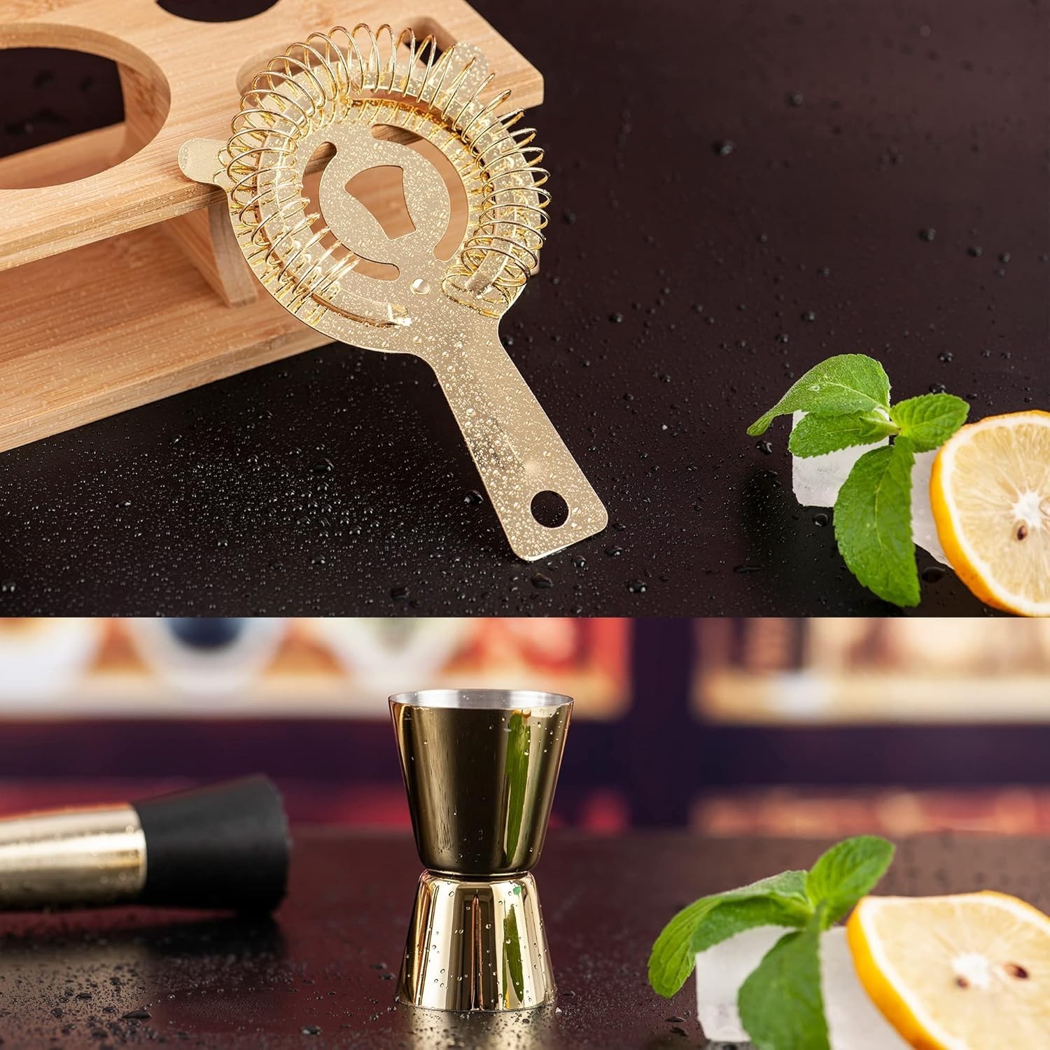 Stylish Gold Drink Mixer - Professional Bartending Set