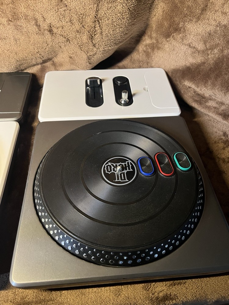Activision DJ Hero 2 PS3 Bundle 2 Turntable Controllers Microphone Game