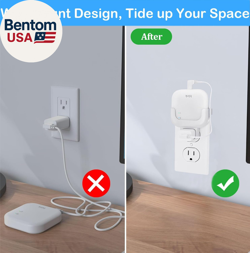 Outlet Wall Mount Compatible with Blink Sync Module XR, Space Saving and No Dril