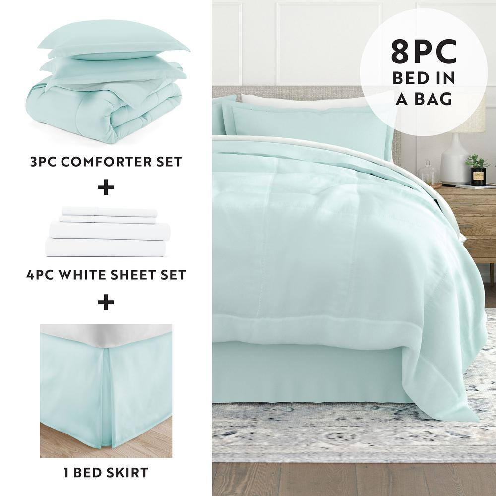 Performance 8-Piece Aqua California King Comforter Set