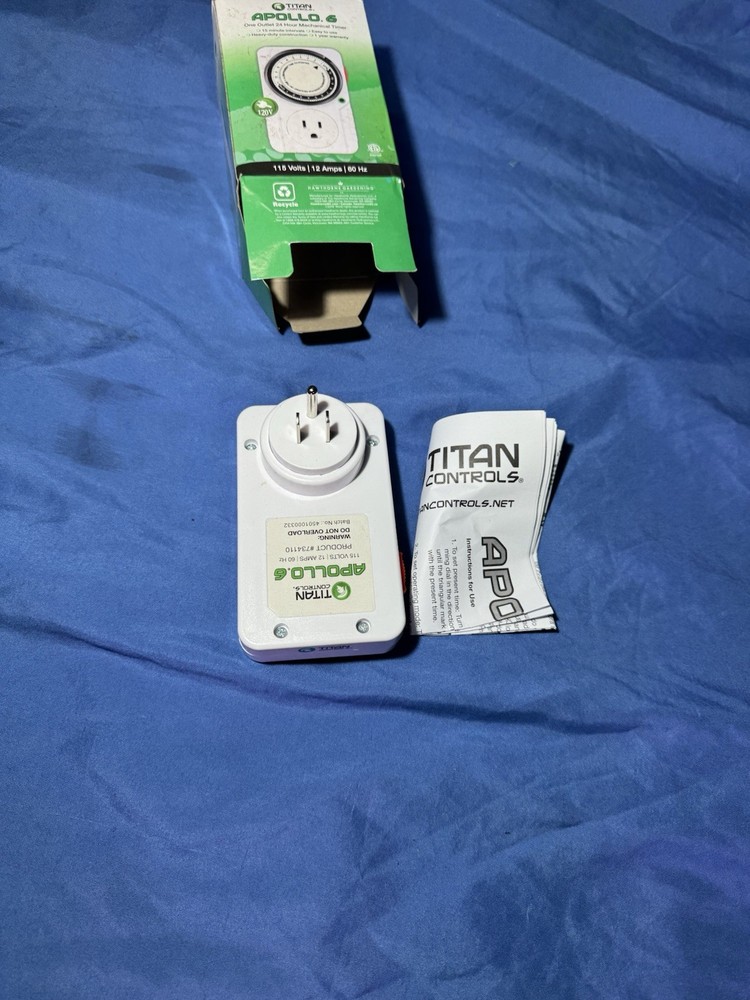 Titan Controls Apollo 6 1-Outlet Mechanical Timer - single outlet analog time
