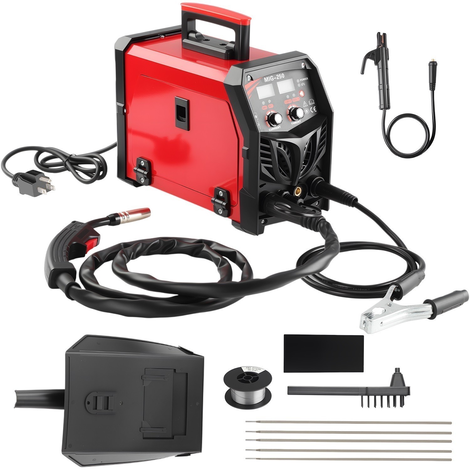250A MIG Welder 110V Flux Core MIG Welder/Lift TIG/Stick 3 in 1 Welding Machine