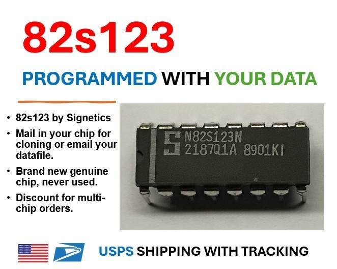 82s123 Programmed with Your Data - Email your file or mail your chip for cloning