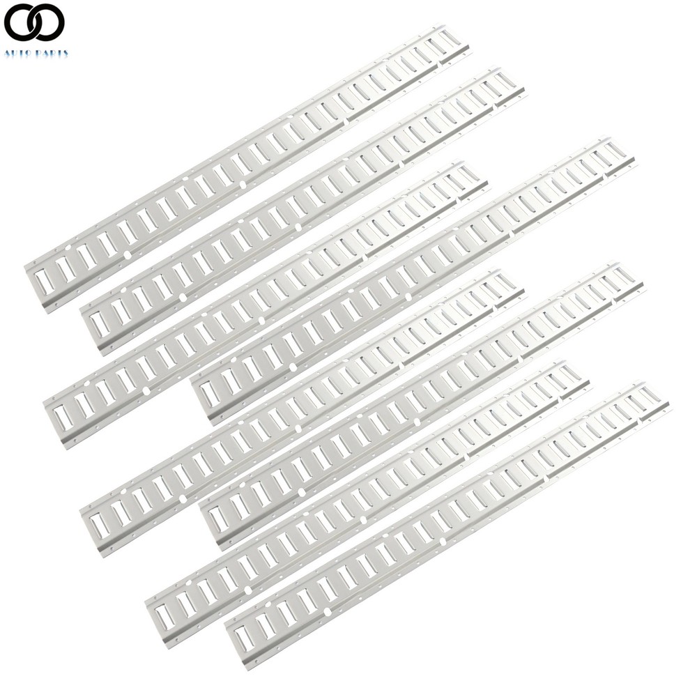 8 Pack 4'  E Track Tie Down Rail System Secure Cargo Heavy Loads For Trucks Vans