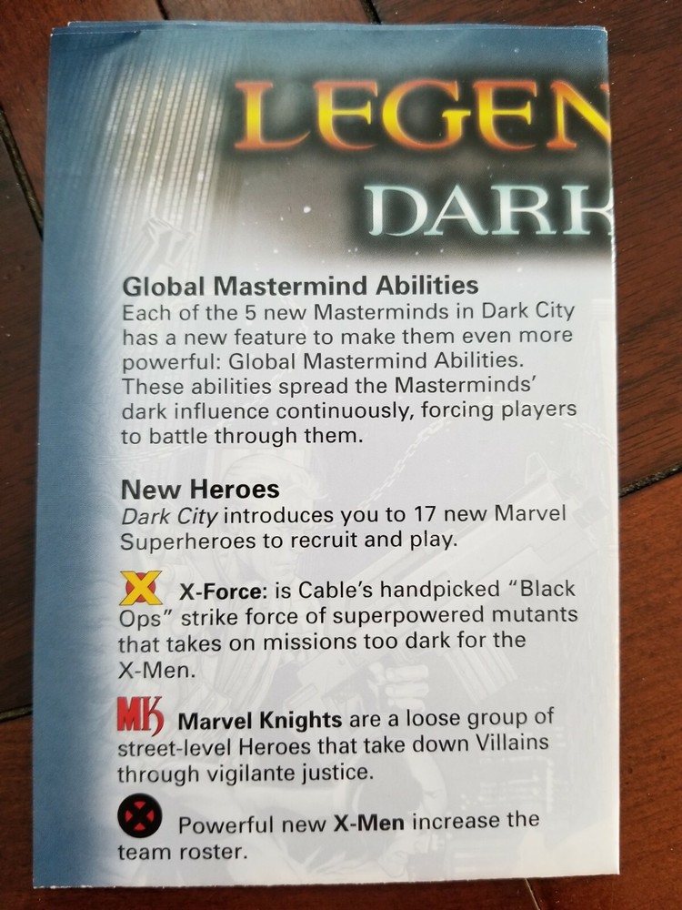 Marvel Legendary Rule Sheets