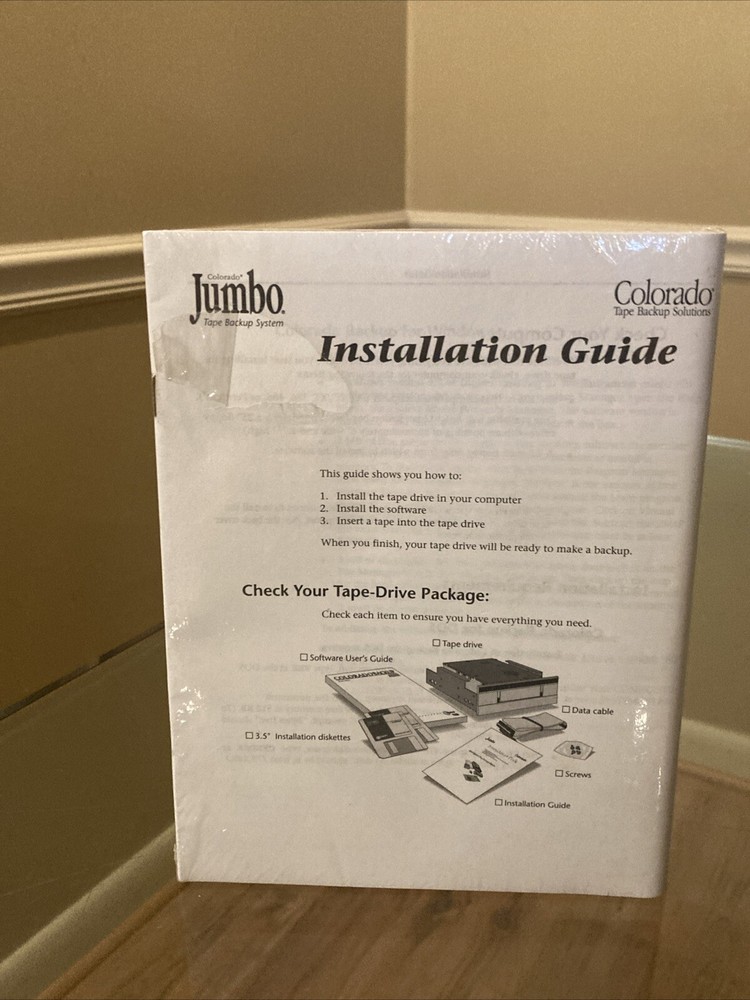 Colorado Backup Installation Guide Sealed, Colorado Memory Systems Hewlett-Packa