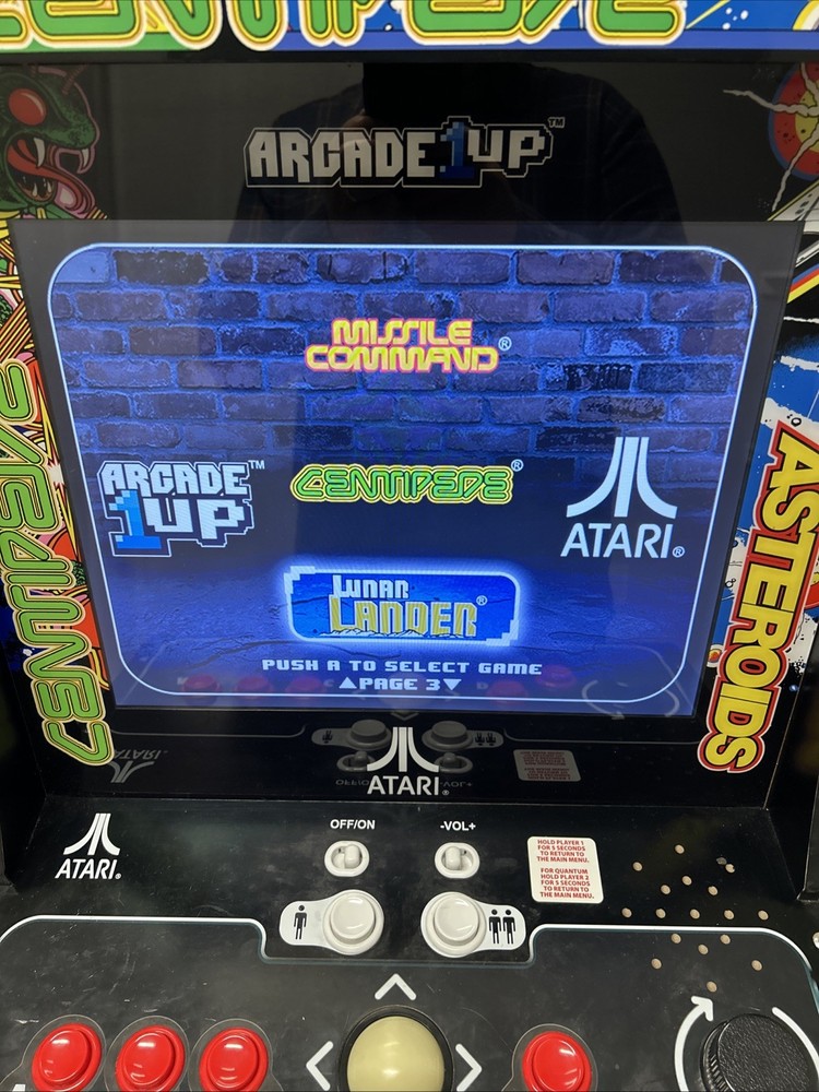 Arcade1Up Atari Deluxe 12-In-1 Arcade Machine w/ Riser Asteroids Centipede WORKS