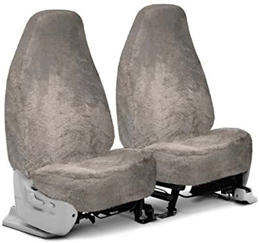 Australian Sheepskin Highback Seat covers GREY (1 Pair)
