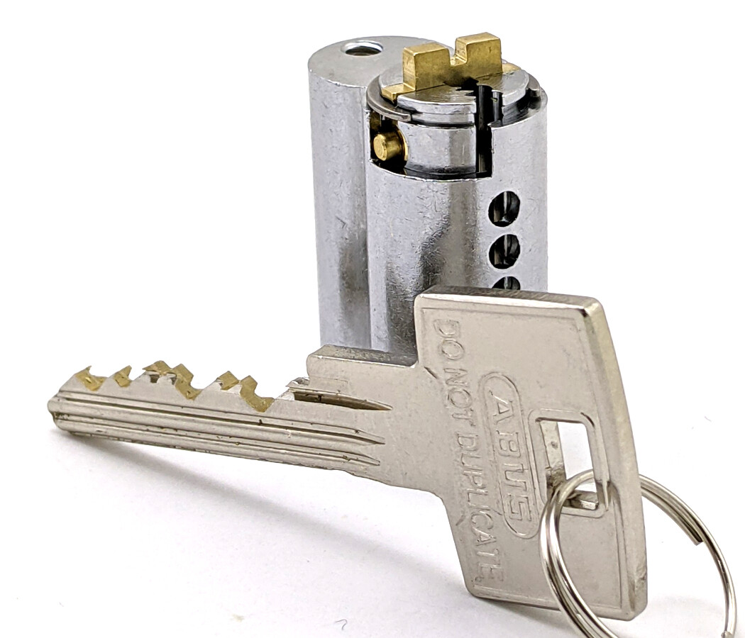 ABUS 888 S2 Cylinder for 83 Series Padlocks Chrome Plated - Keyed Different