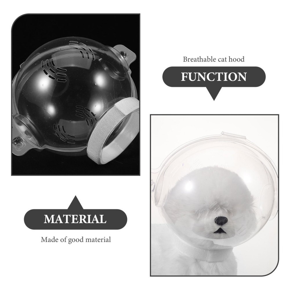 Adjustable Protective Hood Transparent Breathable Cat Muzzle Mesh Mask
