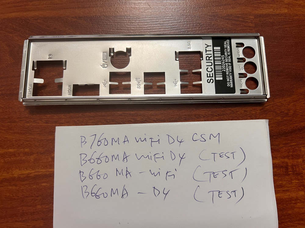 ASUS IO SHIELD for ASUS  PRIME B760M-A