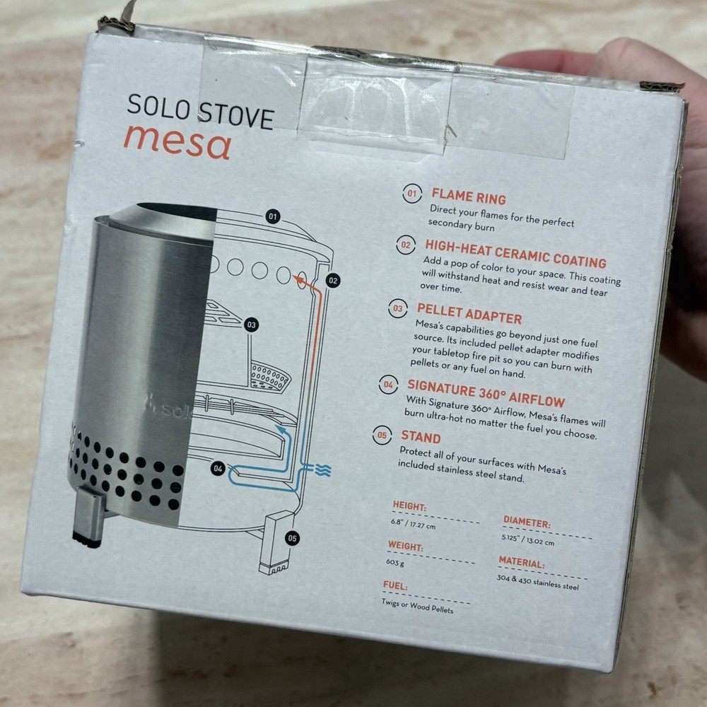 NIB Solo Stove Mesa Tabletop Fire Pit
