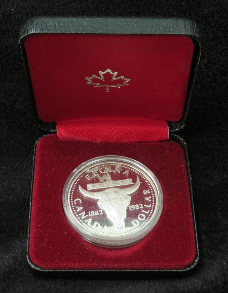 1982 Canada Silver Dollar *Regina Centennial* in Mint Box