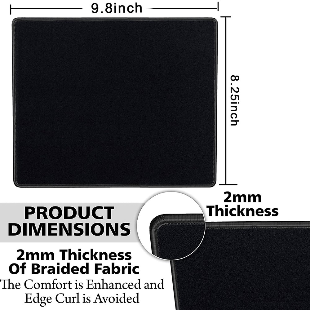 Mouse Pads Bulk Pack with Stitched Edges Non Slip Waterproof 20 Pack