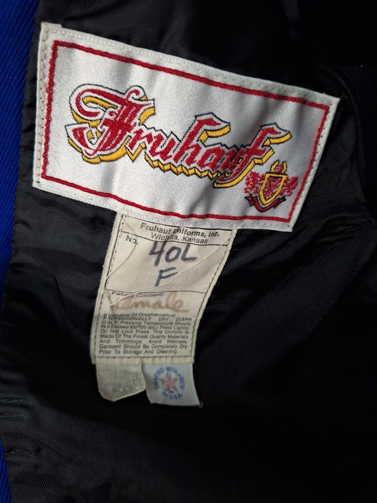 Blue. Black, and Silver Marching Band Jacket Size 40 Long - Authentic