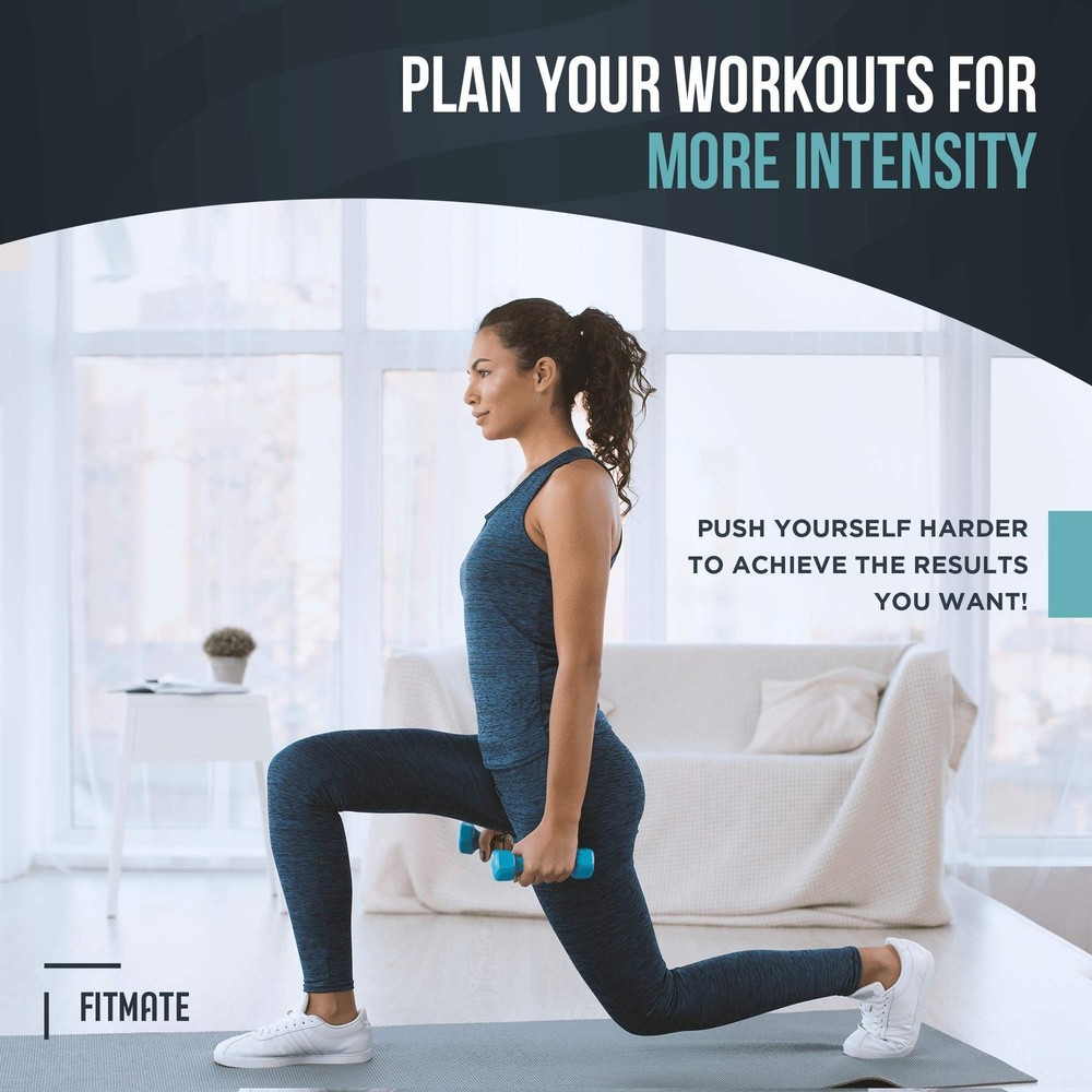 FitMate Dumbbell Workout Exercise Poster - Workout Routine with Free Weights,...