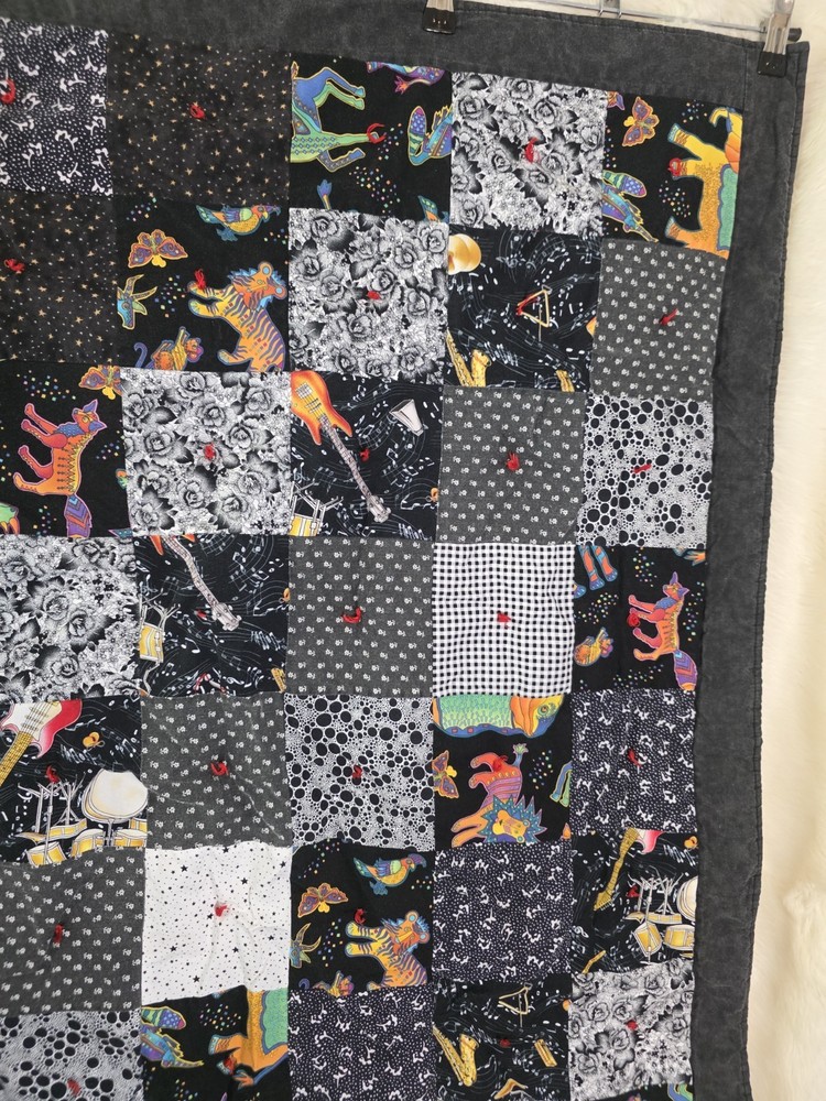 Patch Work Quilt Handmade Throw Blanket 38"x50"
