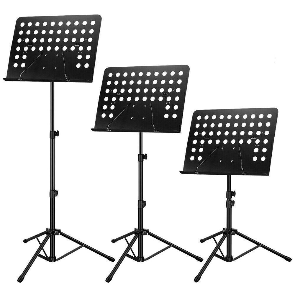 Sheet Music Stand-Metal Professional Portable Perforated Music Stand Adjustable