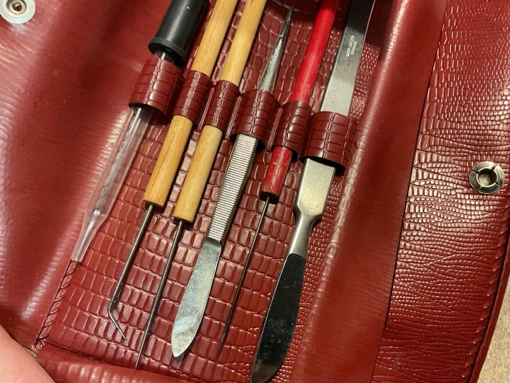 Vintage dissecting kit vinyl case used