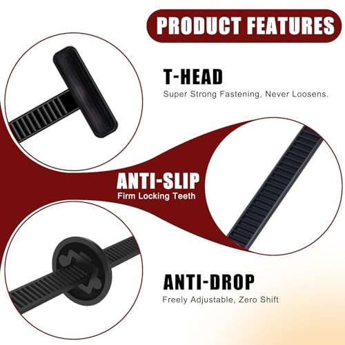 Pack Nylon Universal Cable Tie Buckle Zip Tie, Heavy Duty Self-Locking Push 200