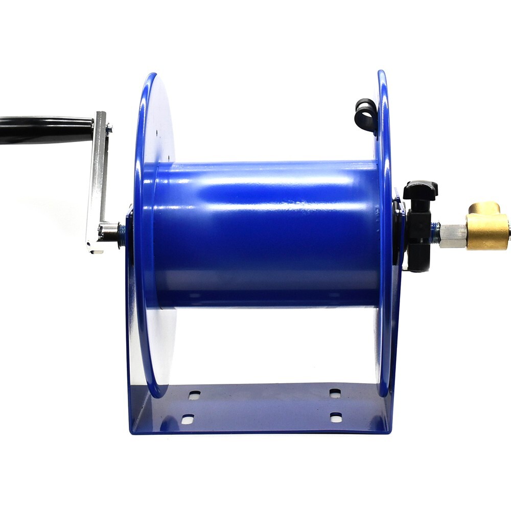 PW7191 Pressure Washer Manual Hose Reel Blue Powder Coated Steel - For 100ft