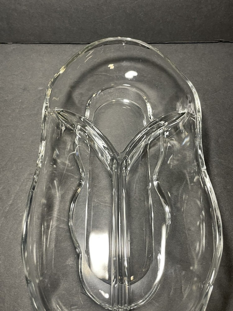 3 Compartment Glass Serving Tray