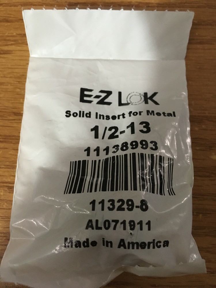 1/2"-13 Carbon Steel Solid Insert For Metal