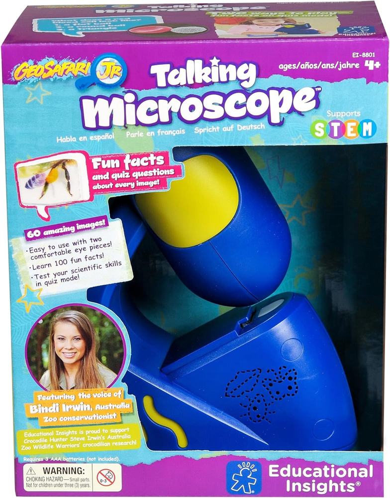 Geosafari Jr. Talking Microscope Featuring Bindi Irwin: Microscope for Kids, STE