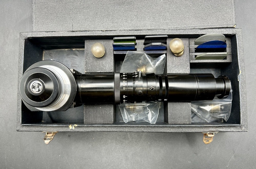 Carl Zeiss Jena Refractometer / Angle Measuring Microscope Attachment – Complete