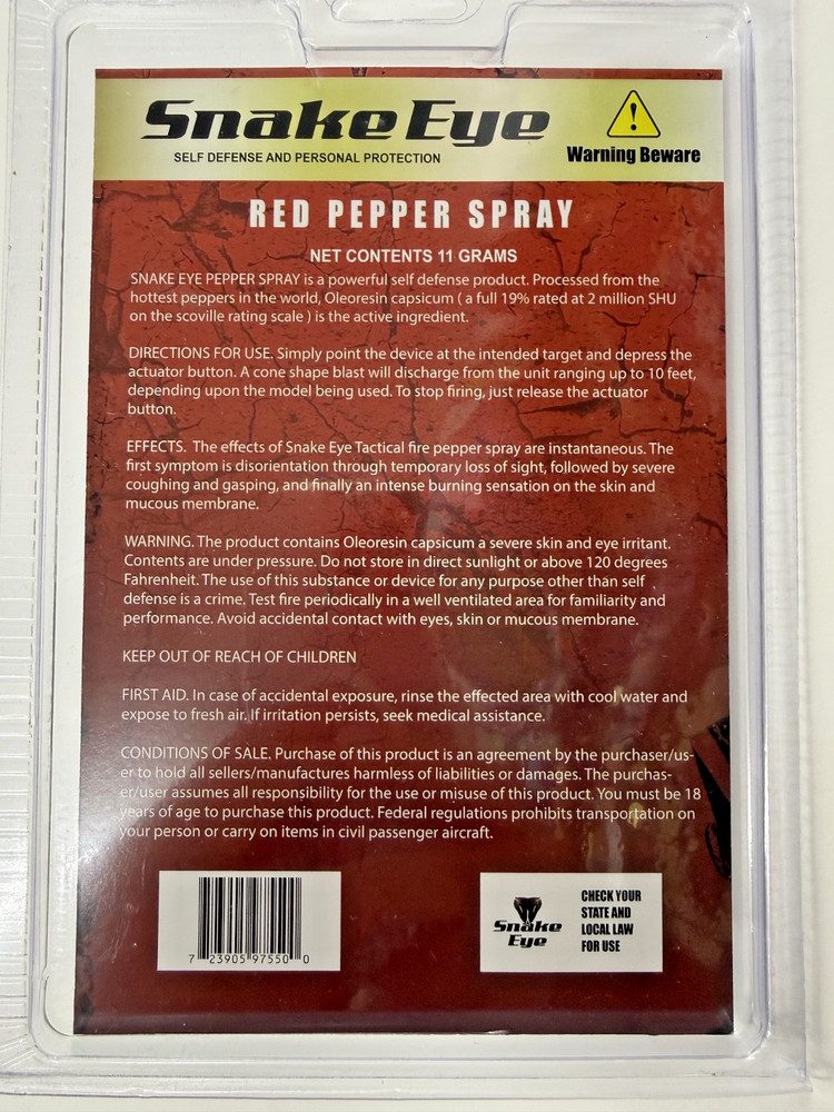 Snake Eye Mace Pepper Spray