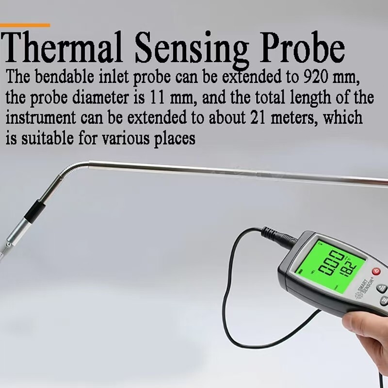 SMART SENSOR Digital Anemometer Handheld Air Wind Speed Velocity LCD Portable AU