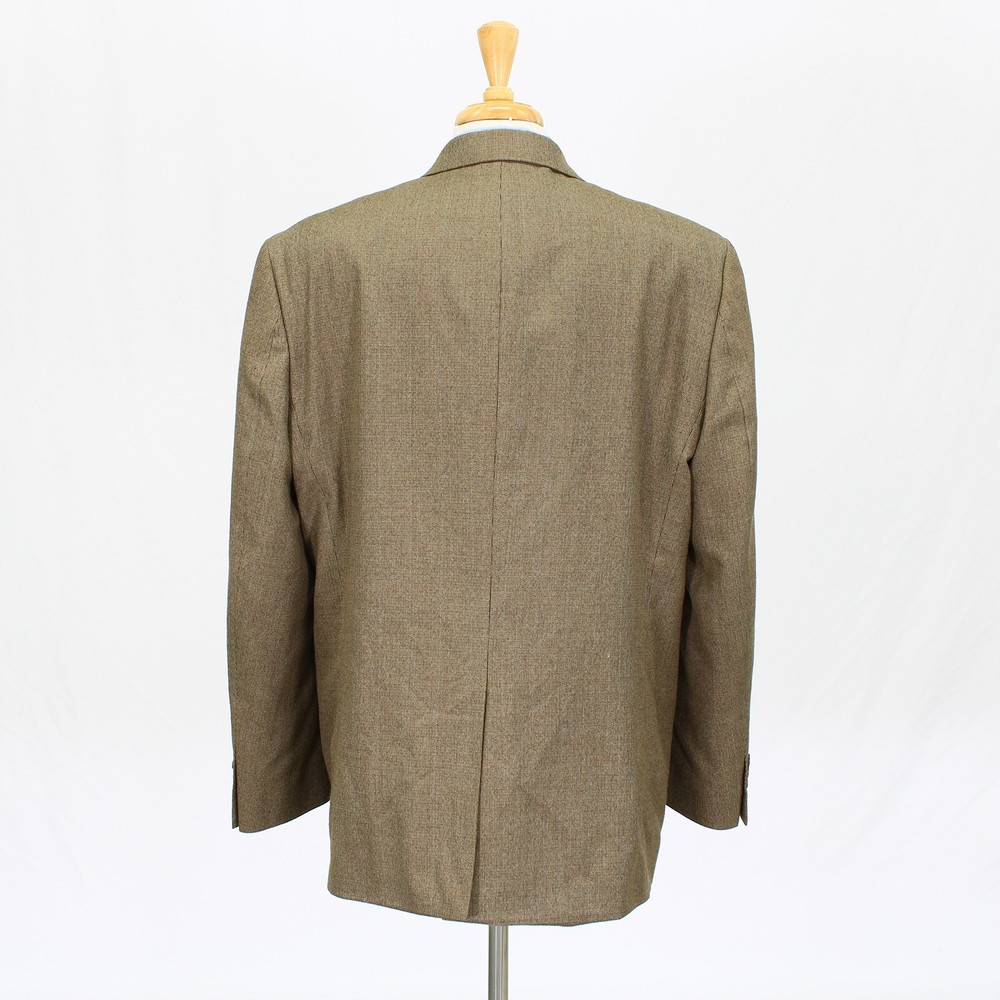 Chaps 48L Brown Sport Coat Blazer Jacket Solid 2B Polyester