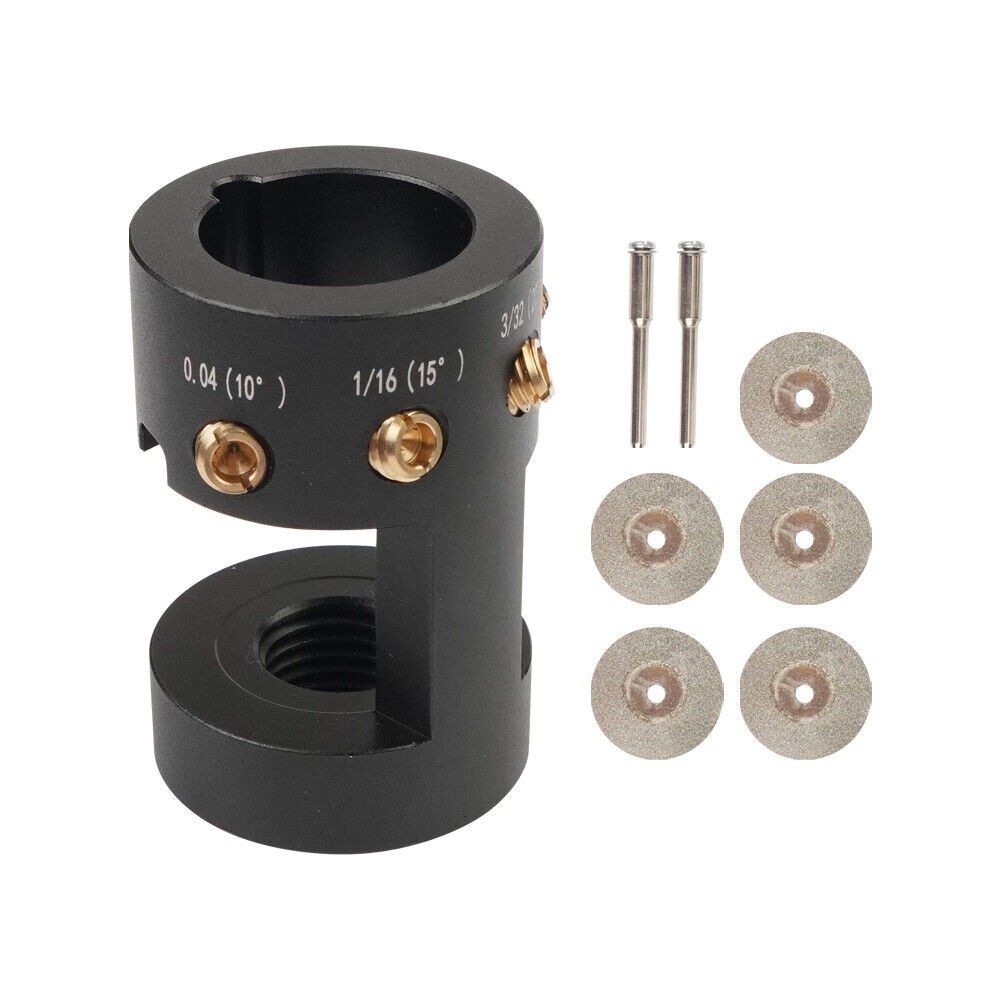 TIG Welding Tungsten Sharpener Grinder Multi-Angle 4 Guides Offsets Head Tool