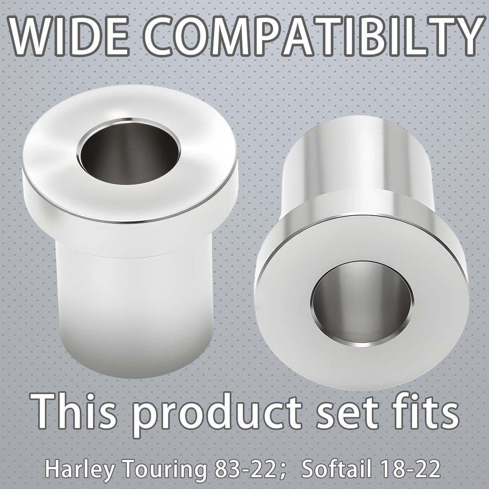 CNC Solid Billet Handlebar Riser Bushings For Harley Touring Road King Softail
