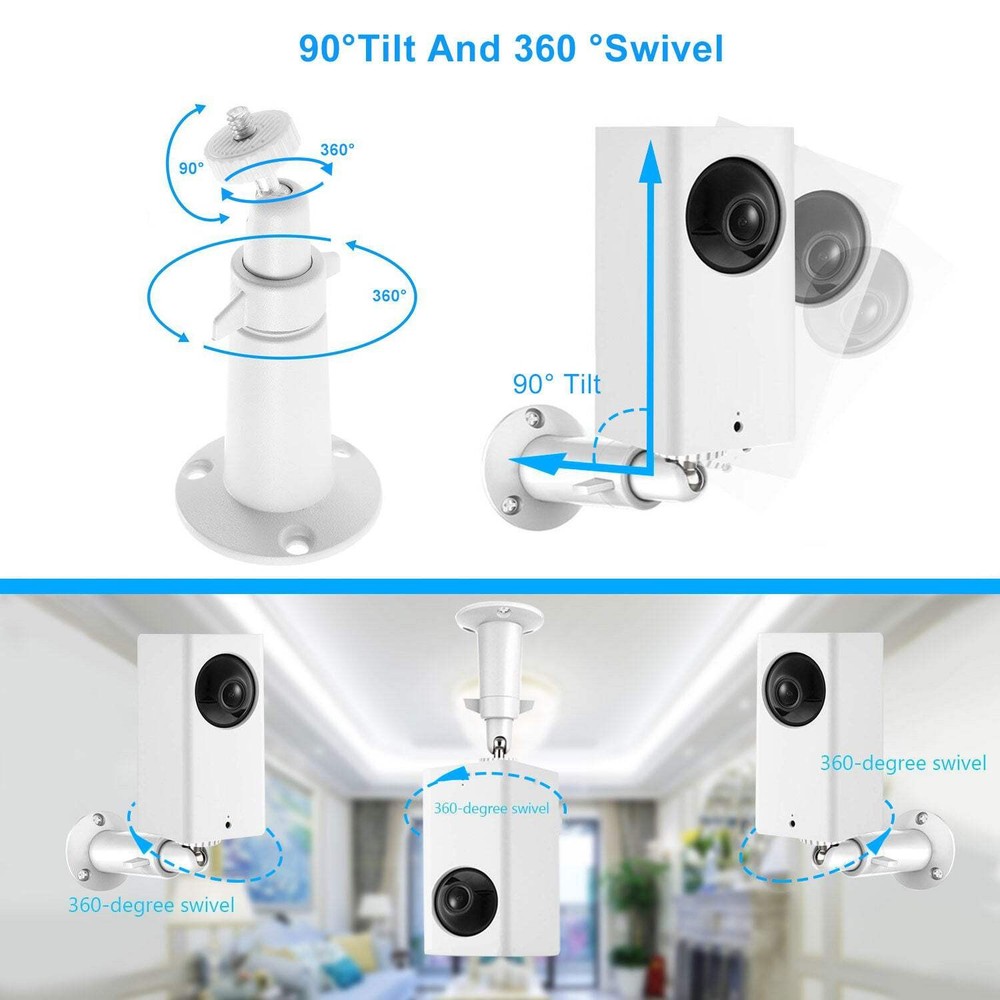 3 Packs Security Camera Wall Mount for Arlo 360¡Adjustable Camera Holder Garden