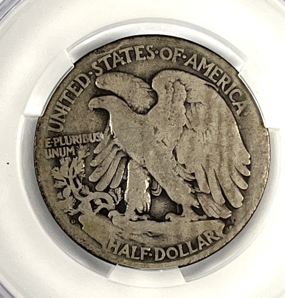 1919-D Walking Half Dollar : CAC G4