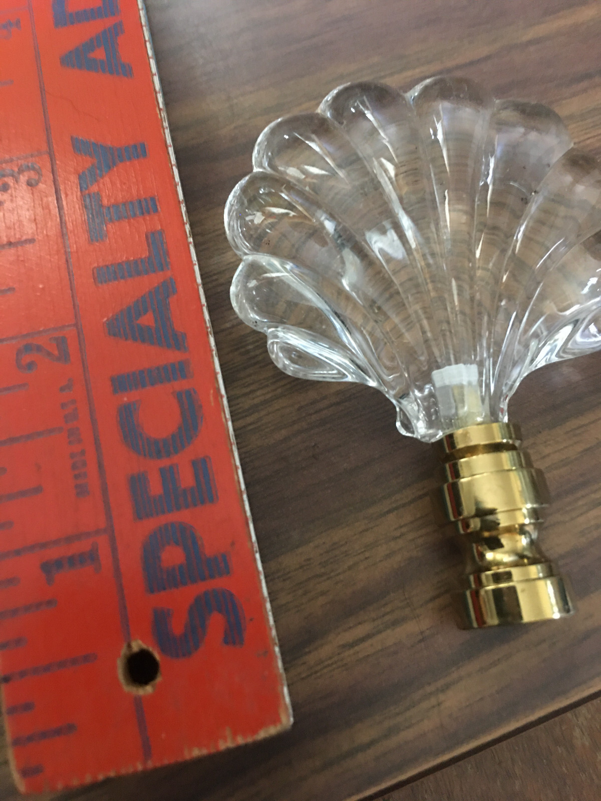 Vintage repro  Crystal  Finials Lamp F-1