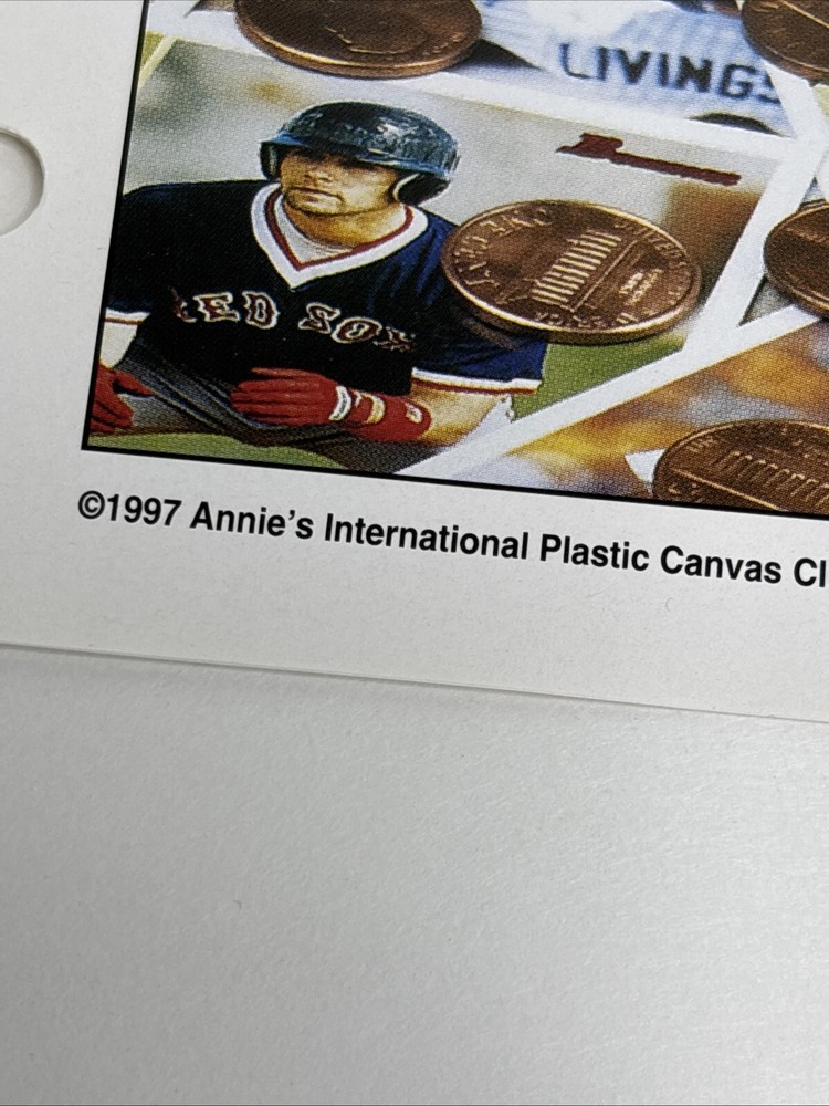 Baseball Bank Annie's Attic Plastic Canvas Pattern Page