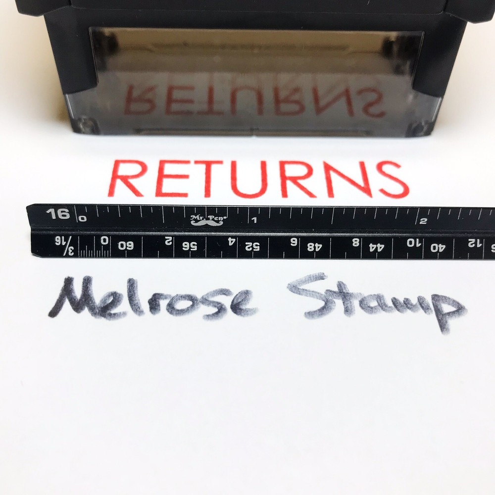 Returns Rubber Stamp Red Ink Self Inking Ideal 4913