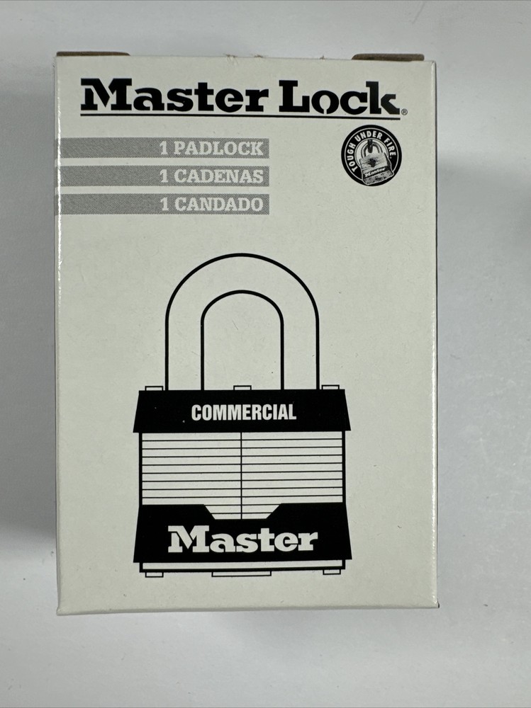 MASTER LOCK 3KA Padlock, 5/8 in,Rectangle, Silver Key #3225